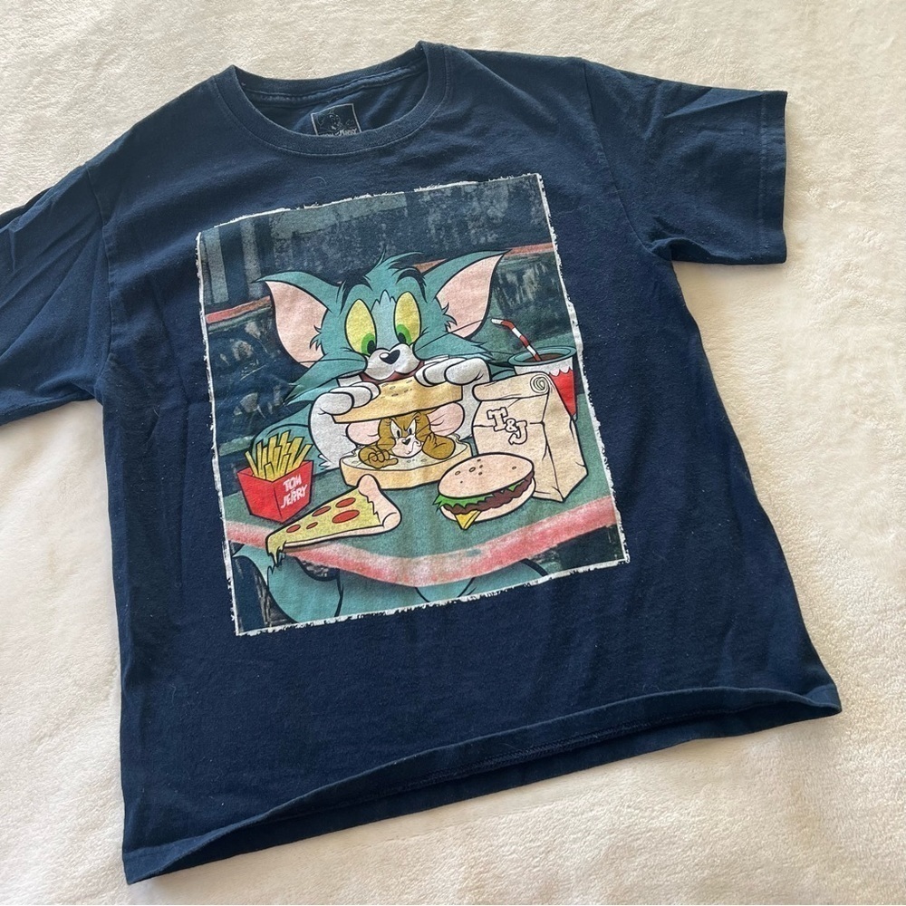 Tom & Jerry Cropped Graphic Tee